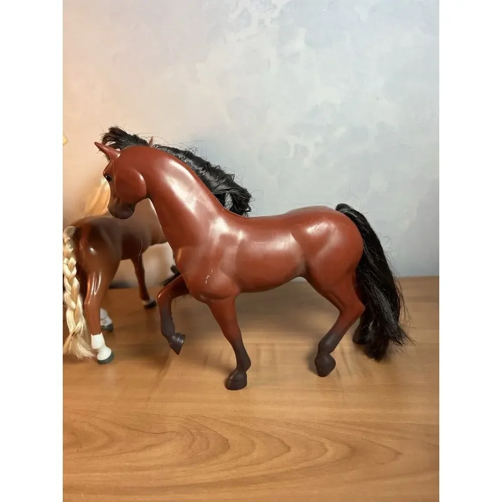 Vintage Lanard Horses 2002 7” Tall Made In China Set Of 2